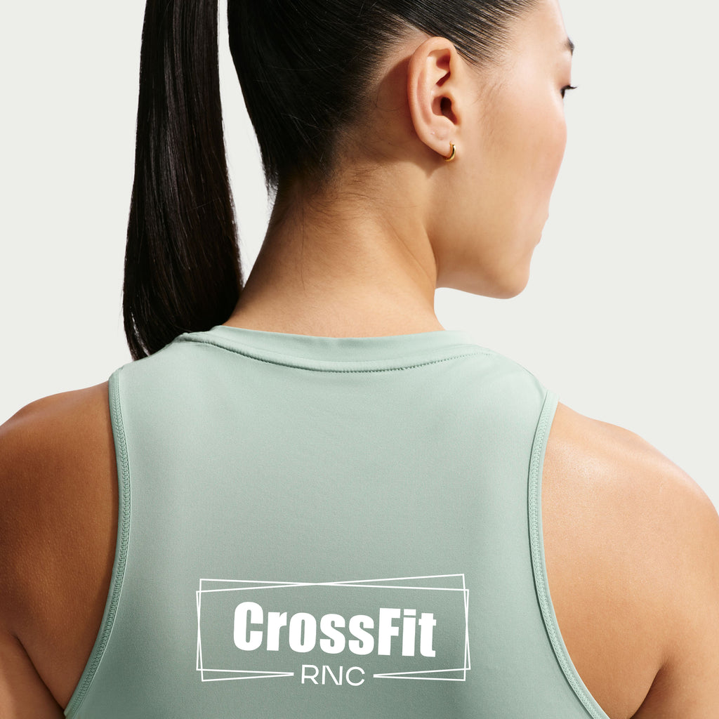 Camiseta tirantes verde Crossfit Mujer