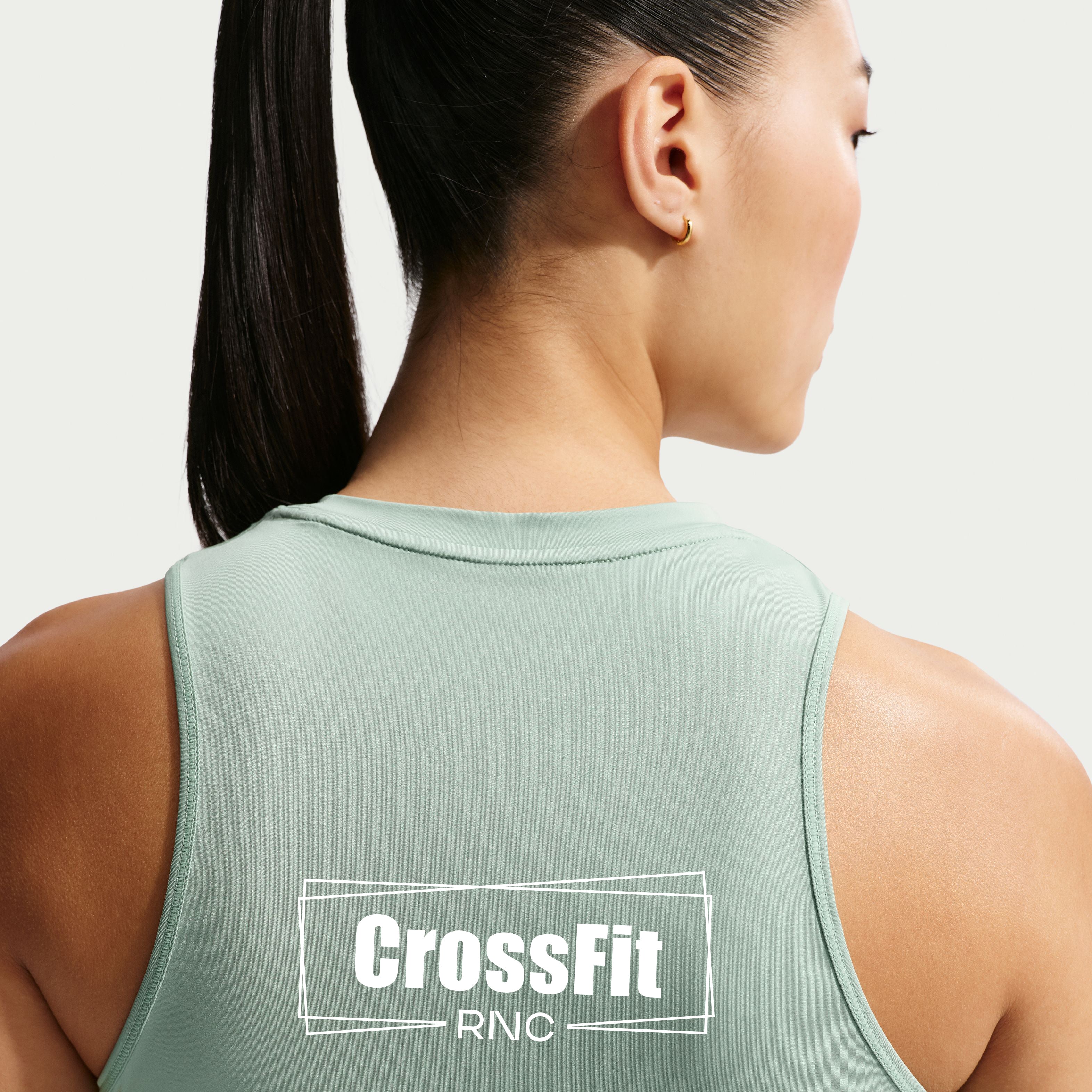 Camiseta tirantes verde Crossfit Mujer
