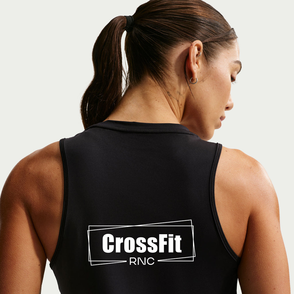Camiseta tirantes negra Crossfit Mujer