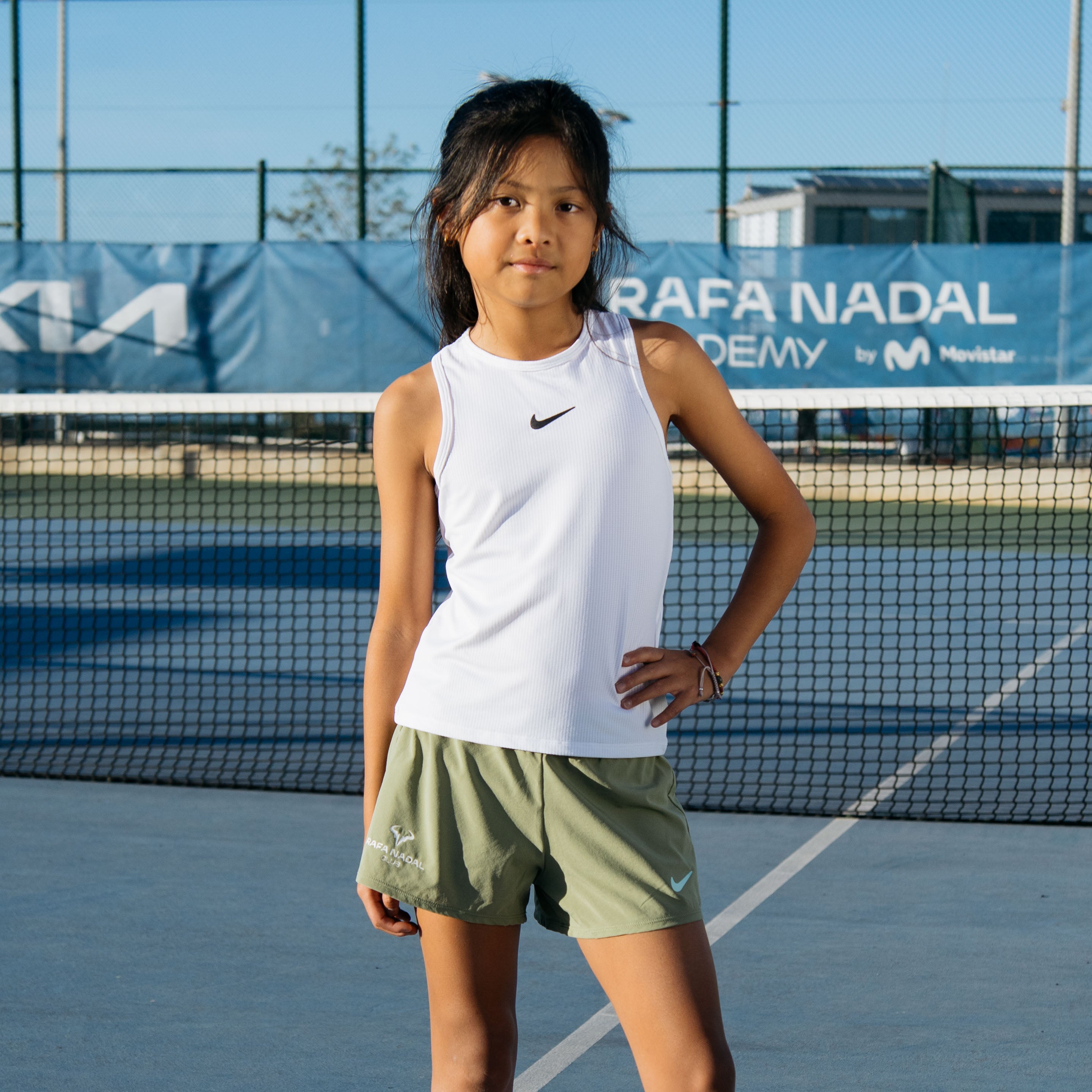Camiseta de tirantes blanca Nike para niña