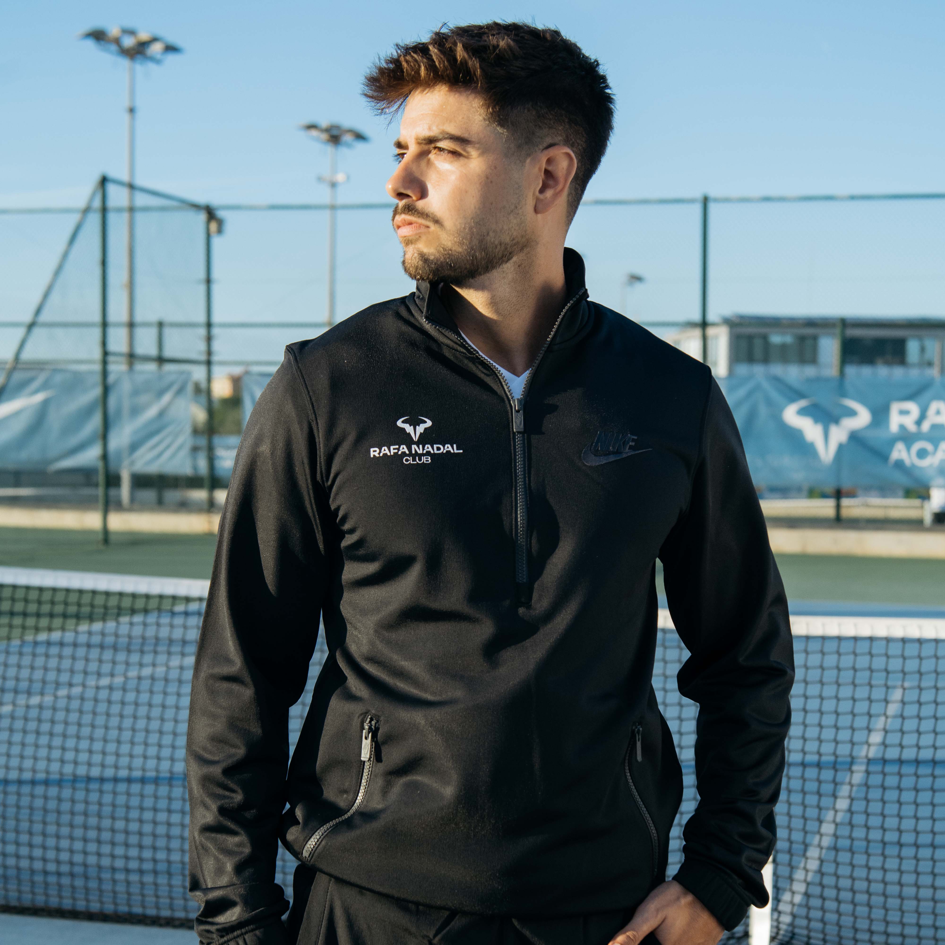 Chaqueta negra de chándal Nike para hombre | Rafa Nadal Club